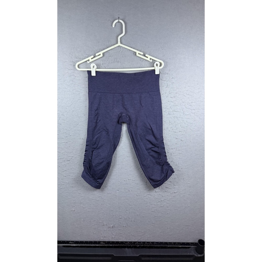 Lululemon‎ Pants Womens Small Purple Crop Capri Leggings Ruched Sides Athletic